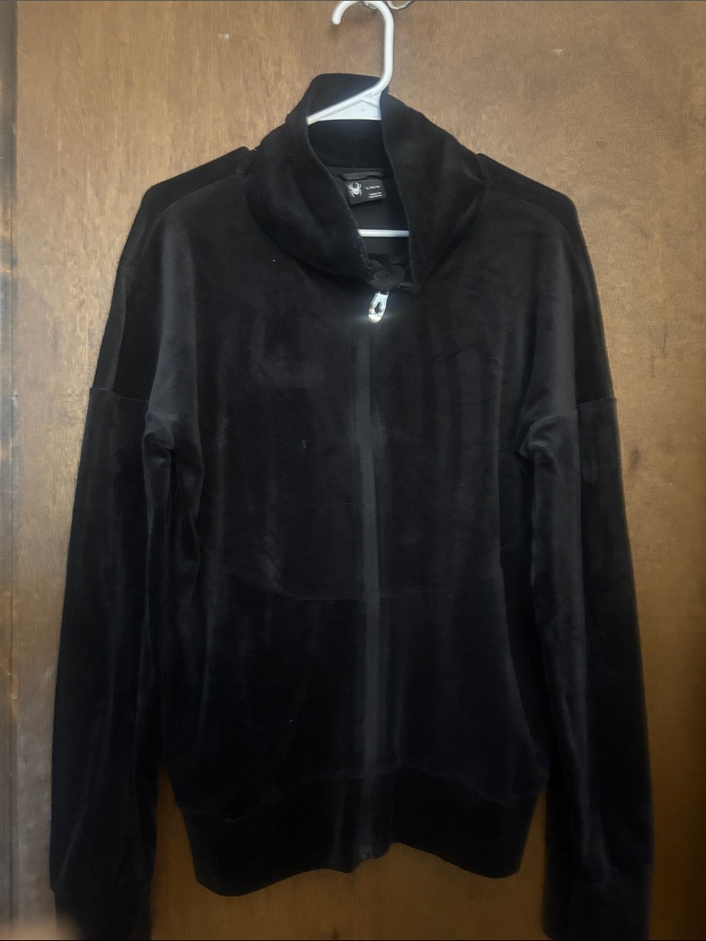 Spyder Black Velvet Bomber Jacket